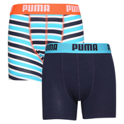Puma Boys Printed Stripe Basic Boxer 2 Pack, Size 14, Clothing