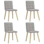 Vidaxl Jedilni stoli 4 kosi Cloud Grey Fabric