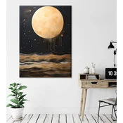 Wallity Dekorativna slika na platnu, 70x100cm, Zlatne boje