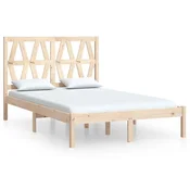 Vidaxl Posteljni okvir iz trdne borovine 120x190 cm