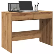 Vidaxl vidaXL Pisalna miza, Artisan hrast, 101x50x76,5 cm, material na osnovi lesa