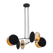 Lestenec na vrvici MOTIF 4xE27/15W/230V črna