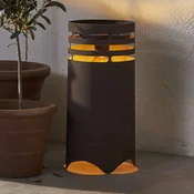 STAR TRADING LED solarna luč Marron, višina 40 cm, rjava, kovinska, USB-C - Sodobni - Kovina