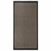 shumee vidaXL Zunanja preproga, ravno tkana, 100x200 cm, temno rjava
