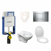 SIKOSSLPRO010 S-Line Pro wc školjka s kompletom Geberit Kombifix 110.302.00.5 Sigma30 krom