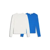 Bershka Majica modra/bela