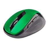 C-Tech WLM-02, brezžična miška, črno-zelena, 1600DPI, 6 gumbov, USB nano sprejemnik