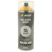 Industrijski akrilni lak sprej RAL HG 400ml Motip - RAL 1023 prometno rumena