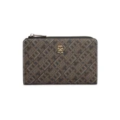 TOMMY HILFIGER Denarnica rjava/črna/bela
