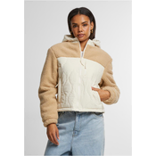 Womens jacket Sherpa Crinkle Nylon Mix beige/cream