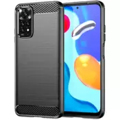 Silikonski ovitek za Xiaomi Redmi Note 11 5G - mat carbon črn
