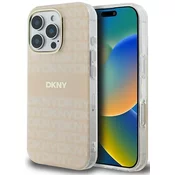 Ovitek DKNY DKHMP16XHRHSEP iPhone 16 Pro Max 6.9 trda roza maska z teksturiranim vzorcem in črtami MagSafe (DKHMP16XHRHSEP)