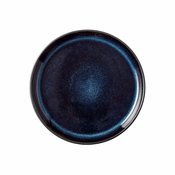 Crni/plavi desertni tanjur od kamenine o 17 cm Mensa – Bitz