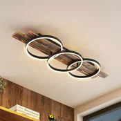 Lindby LED stropna svetilka Sentoa, les, dolžina 100 cm, 3.000 K - Dnevna soba/jedilnica - Sodobni - Svetli les