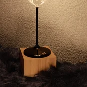 Segula namizna svetilka Cozy, oljen hrast, kubusna oblika, E27 - Dnevna soba/jedilnica - Les