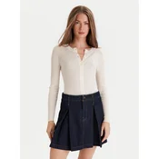 Lacoste Pletena jopica AF4141 Écru Slim Fit