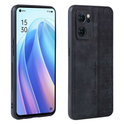 Premium ovitek Cube Leather za Oppo Reno7 5G z vgrajeno zaščito zadnjih kamer - graphite black