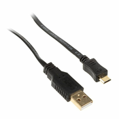 InLine Micro-USB 2.0 Flachkabel, USB-A an Micro-B, schwarz - 3m 31730F