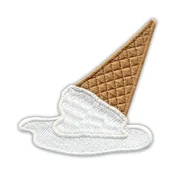 shumee Našit stopljeni sladoled - beli sorbet - Prišitje - Vezeni našitek/značka/emblem