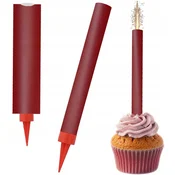 Torta FONTANA ENOBARVNA Barvita torta Flare BORDO Bordo rojstni dan 18 cm