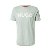 HUGO Majica Dulivio pastelno zelena/bela