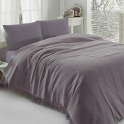 Ljubicasti pamucni prekrivac za krevet Pique, 220 x 240 cm