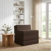 Sofa na razvlacenje Sivosmeda 200 x 70 x 15 cm Tkanina