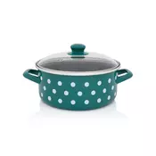 Metalak posude Plitki lonac sa staklenim poklopcem, 18 cm, 2,2 l, zeleni