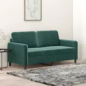 Dvosjed tamnozeleni 140 cm baršunasti