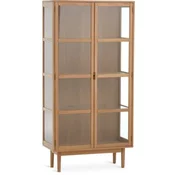 Vitrina VESTERBY visoka 2 vrata natur hrast