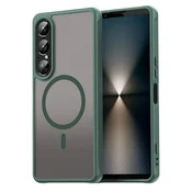 Hibridni ovitek HaloFrost II MagSafe za Sony Xperia 1 VII - green