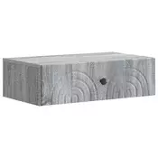 vidaXL Stenska stranska miza Siva Sonoma 59 x 34,5 x 17 cm