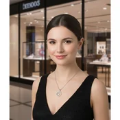 Privezak od srebra 925 Drvo života 18 mm sa cirkonima