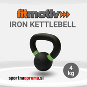 Fitmotiv Iron Kettlebell 4 kg – kettlebell utež iz litega železa