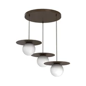 Lestenec na lanku FLAT 3xE27/15W/230V rjav