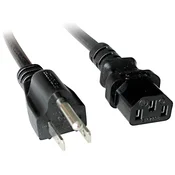 LINDY LINDY tok priključni kabel [1x ameriški moški konektor - 1x ženski konektor IEC C13\, 10 A] 3.00 m črna, (20414648)