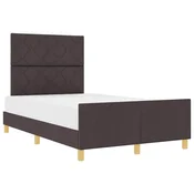 Vidaxl Konstrukcija postelje Temno rjava 120 x 190 cm blago