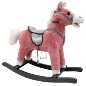shumee Sedlo za gugalnega konja z nogami Rocker Sounds Pink 74 cm