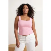 Trendyol Curve Ženska majica TBBSS26CV00001, Roze