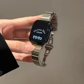 Biaodaige Zamenska narukvica za pametni sat za Apple Watch, Srebrna