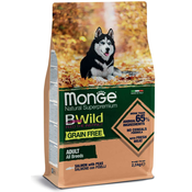 MONGE Suva hrana za odrasle pse svih rasa, losos i grašak bez žitarica Bwild Grain Free 2.5kg