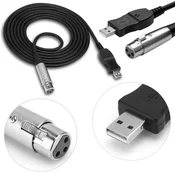 shumee XLR mikrofonski kabel, vmesnik za USB računalnik, 3 m, avdio adapter Cannon XLR