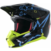Motocross kaciga Alpinestars S-M5 Action fluo žuto-crna-plava-tamno crvena