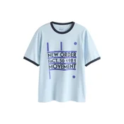 Next Majica New Order Ringer modra / mornarska / svetlo modra