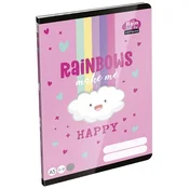 ICO: Lizzysuli Lollipop Rainbow črtast zvezek za 4. razred A/5 21-32