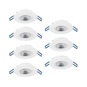 Eglo 300186 - Komplet 7 x LED vgradnih stropnih svetilk GEDREZ, 4,9 W, 230 V, O 9 cm, bela