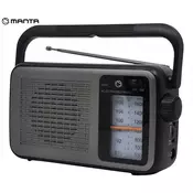 Manta Mardi919 San Remo radio prijemnik, napajanje iz mreže ili na baterije, 3,5 mm minijack, USB-C, crni (Onyx Black)