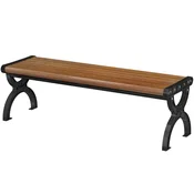 Homestar Vrtna klop za 2 osebi 124x39x39 cm rjava