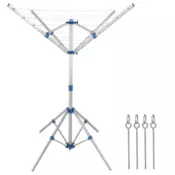Aluminijasto stojalo za sušenje perila FALCO, 103×168cm, srebrno Monzana