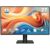 MSI PRO MP272 E14C Professional Business Monitor, 27, IPS, 1920 x 1080 (FHD), 144Hz, 300nits, 1ms, 1x HDMI, 1x Type C (DP alt), Speakers, Tilt, VESA